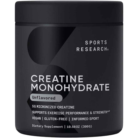 Sports Research Monohidrato de Creatina Micronizada - 300 g - Haz Tu Pedido