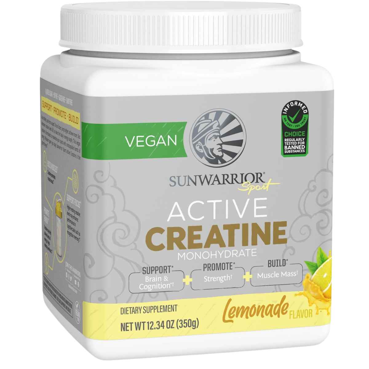 Sunwarrior Creatina Activa - Sabor Limonada - 350 g - Haz Tu Pedido