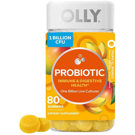 OLLY Probioticos 1 Mil Millones CFU - Sabor Mango - 80  Gomitas - Haz Tu Pedido