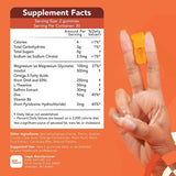 Gojoy Naturals vitaminas para el cerebro para niños 60 Gomitas Veganas - 60 Servicios - Tabla Nutricional - Haz Tu Pedido
