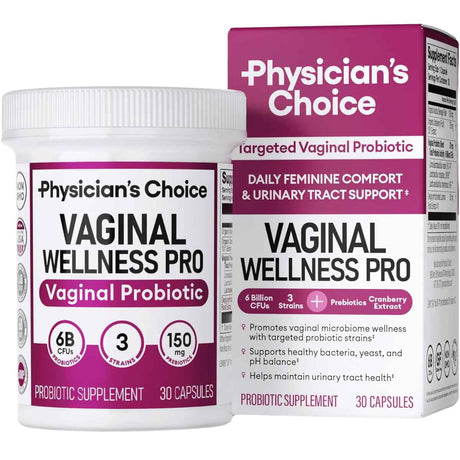 Physicians Choice Probiótico para el Bienestar Vaginal 6 Mil Millones CFU - 30 Cápsulas - Haz Tu Pedido