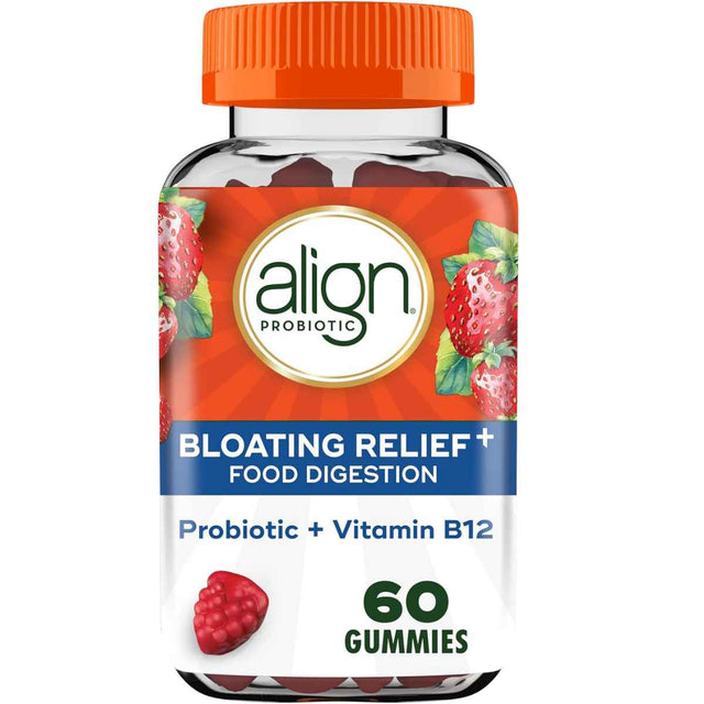 Align Probiotic Suplemento Probiótico para Aliviar la Distensión y Mejorar la Digestión - Sabor Fresa - 60 Gomitas - Haz Tu Pedido