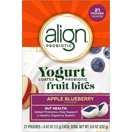 Align Probiotic Probiótico Recubierto De Yogur - Sabor Manzana Arándano - 21 Bolsas - Haz Tu Pedido
