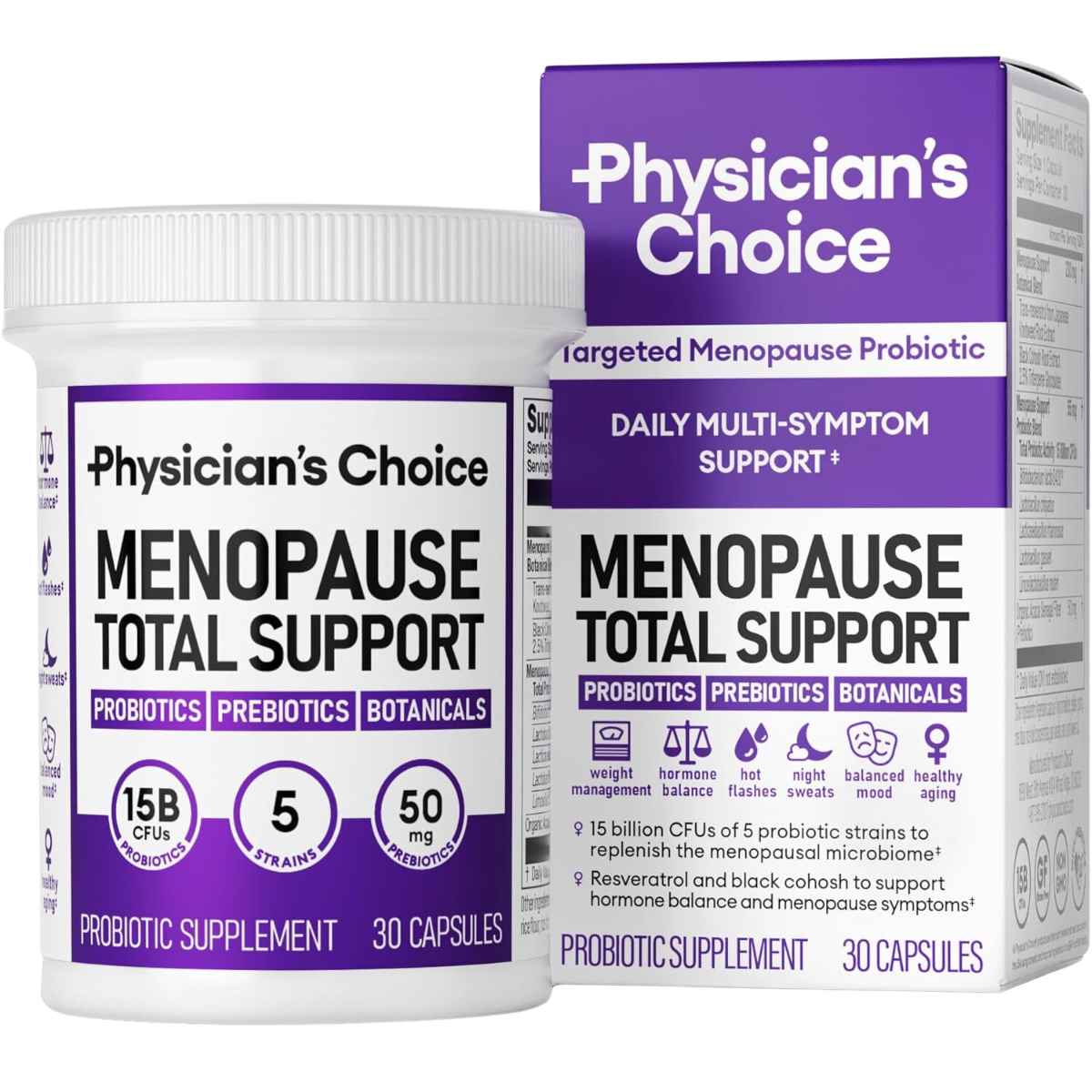 Physician's Choice Probiótico Integral para la Menopausia 15 Mil Millones CFU - 30 Cápsulas - Haz Tu Pedido
