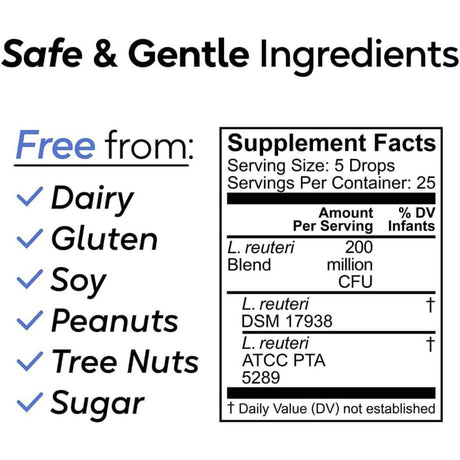 BioGaia Probiótico para Niños Nutrición y Crecimiento - 5 ml - Tabla Nutricional - Haz Tu Pedido