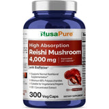 NusaPure Reishi Mushroom Extract - 300 Cápsulas Vegetales
