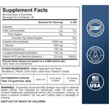 DLNIA monohidrato de Creatina 5000 mg - Sabor Arándano Azul - 120 Gomitas - Tabla Nutricional - Haz Tu Pedido