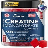 DLNIA monohidrato de Creatina 5000 mg - Sabor Frambuesa - 120 Gomitas - Haz Tu Pedido