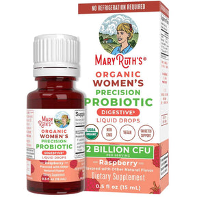 MaryRuth Organics Probiótico para Mujer Digestión Óptima 2 Mil Millones CFU - Sabor Frambuesa - 15 ml - Haz Tu Pedido