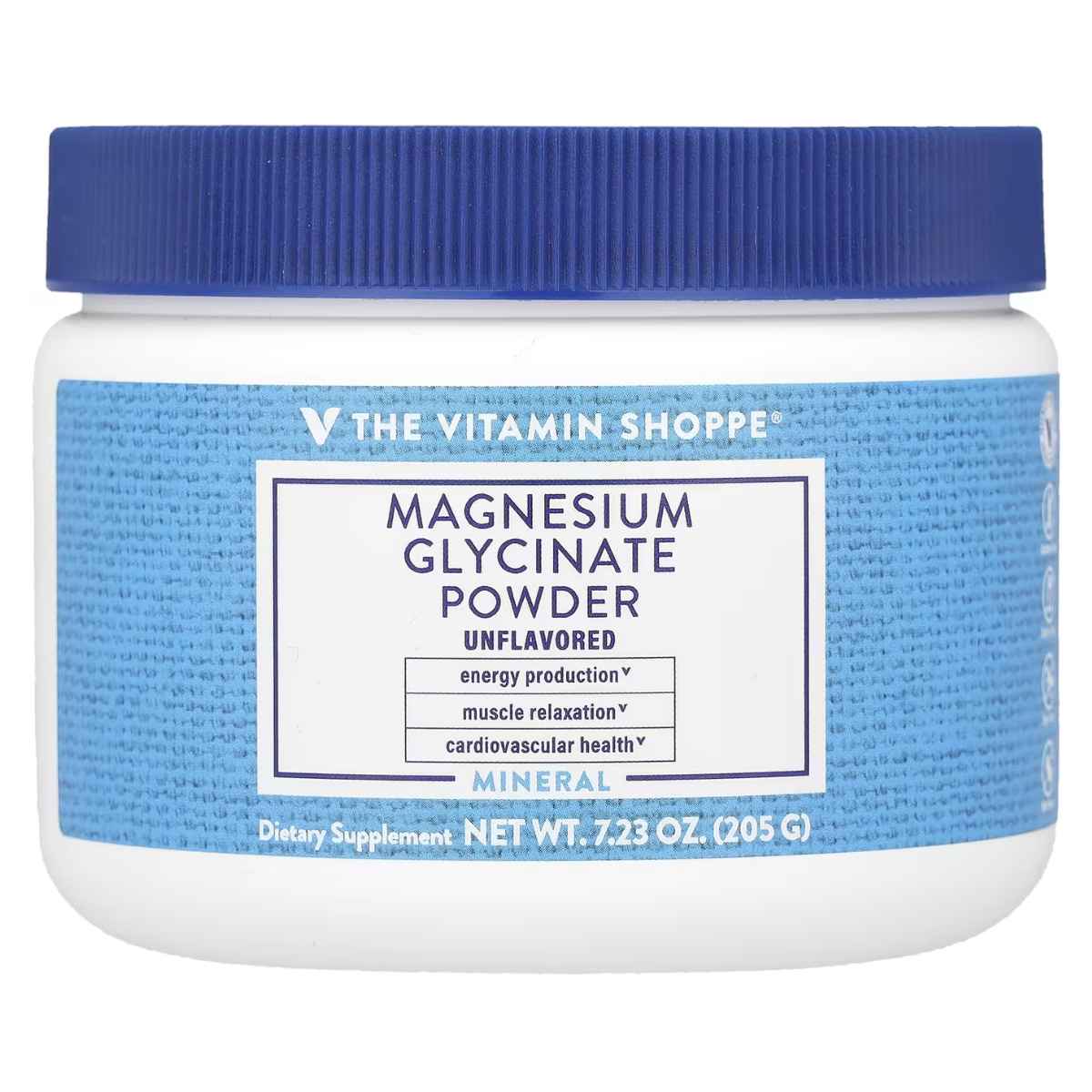 The Vitamin Shoppe Magnesio Glicinato en Polvo – Apoya la Relajación Muscular y el Sueño Reparador - 205 g