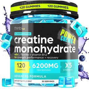 ArtNaturals monohidrato de Creatina 6200 mg - Sabor Arándano Azul - 120 Gomitas - Haz Tu Pedido