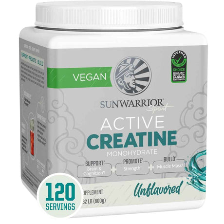 Sunwarrior Creatina Activa - Sabor Sin Sabor - 600 g - Haz Tu Pedido