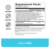 NatureWise Probioticos 70 Mil Millones CFU - 30 Cápsulas - Tabla Nutricional - Haz Tu Pedido