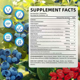 MEENCCD Berberina Suplemento Natural 1500 mg - Sabor Arándano Azul - 60 Gomitas - Tabla Nutricional - Haz Tu Pedido