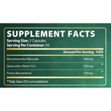 Satoomi  Ribósido de Nicotinamida con Resveratrol 900 mg - 90 Cápsulas Veganas - Tabla Nutricional - Haz Tu Pedido