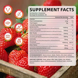 MEENCCD Berberina Suplemento Natural 1500 mg - Sabor Fresa - 60 Gomitas - Tabla Nutricional - Haz Tu Pedido