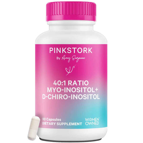 Pink Stork Myo Inositol y D Chiro Inositol para la Salud Hormonal - 90 Cápsulas - Haz Tu Pedido