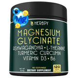Herbpy Complejo de Magnesio L-Teanina y Ashwagandha - 120 Cápsulas