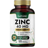 Built By Nature - Gluconato de Zinc (40 mg - 120 Tabletas)