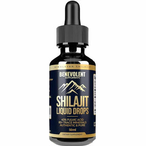 Shilajit líquido en gotas de Benevolent Nourishment - 50 ml: La esencia pura de la montaña en una botella.