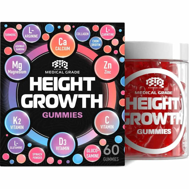 Bioteque Labs Vitaminas para Crecer de Estatura en Niños - 60 Gomitas- 30 Servicios - Haz Tu Pedido.