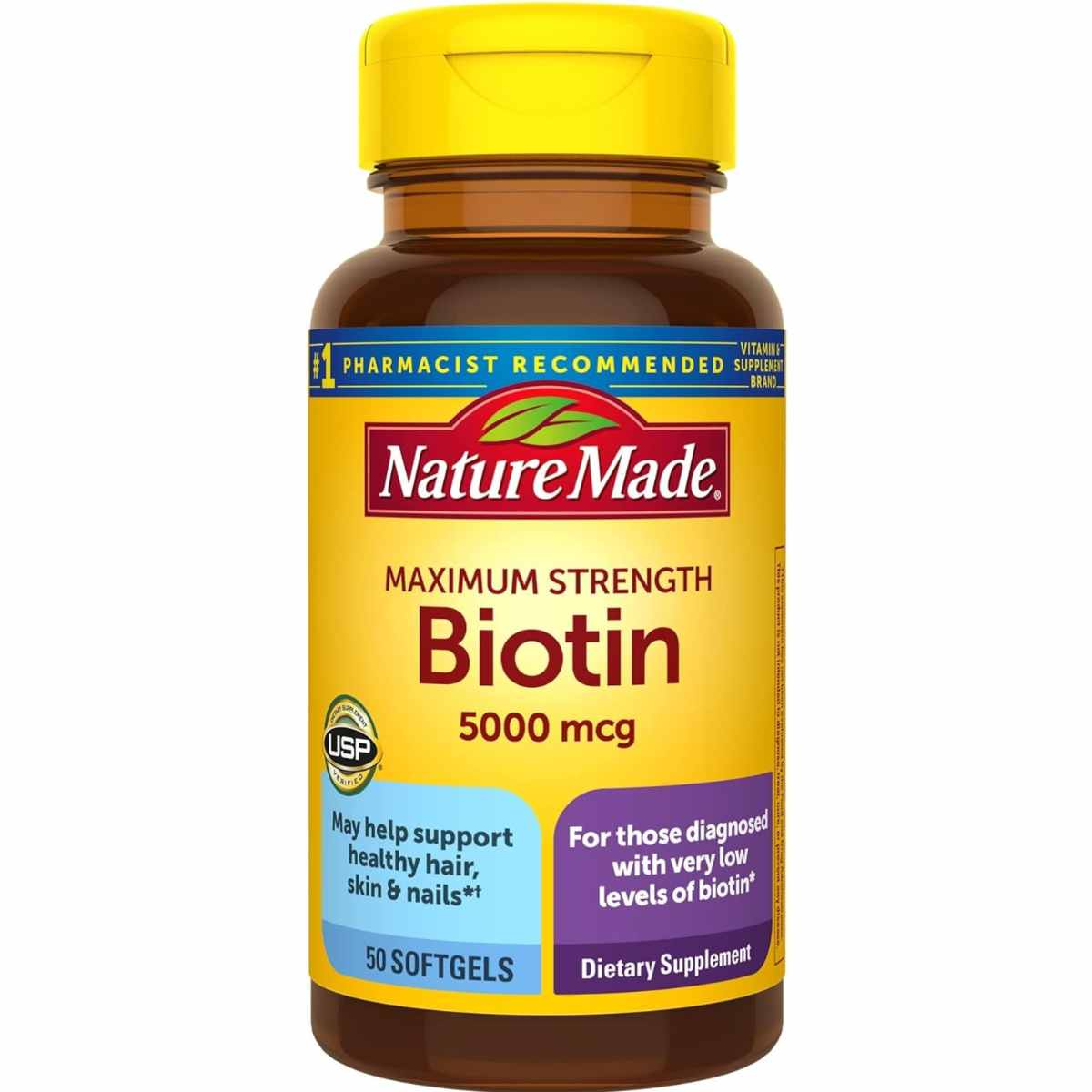 "Suplemento de Biotina de Alta Potencia 5000 mcg"
