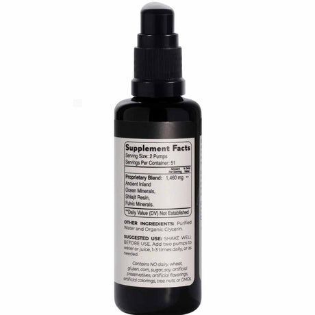 Blisque Shilajit Liquido - 60 ml - Tabla Nutricional - Haz Tu Pedido