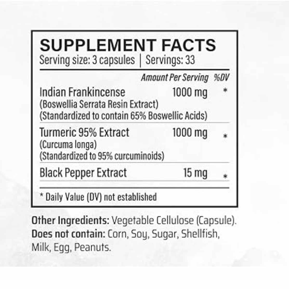 Boswellia y Cúrcuma - Potente combinación de 2100 mg en 100 Cápsulas