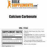  "Carbonato de Calcio en Polvo BulkSupplements: Pureza y Fortaleza."