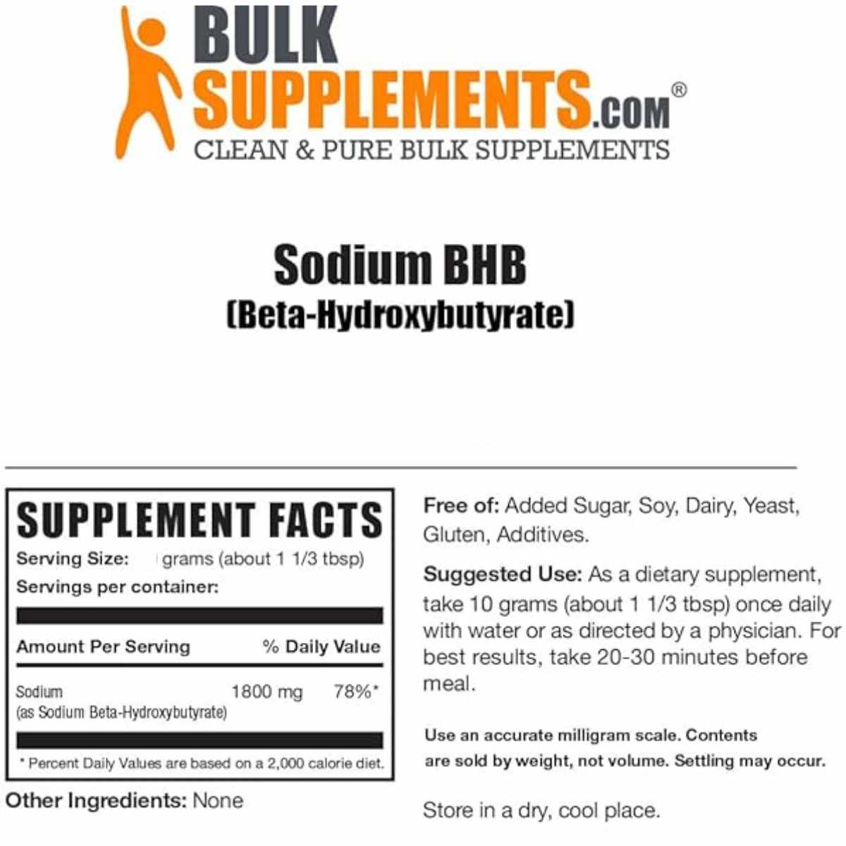  Polvo BHB de Sodio de BULKSUPPLEMENTS.COM: tu clave para la cetosis y el rendimiento óptimo. ¡Descúbrelo ahora!