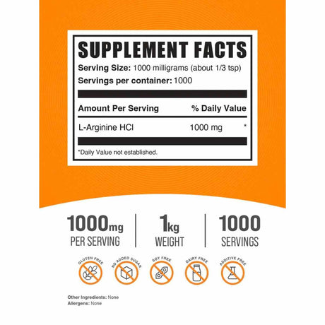 ¡Descubre la potencia de la L-Arginina HCl de Bulk Supplements! Este suplemento esencial ofrece un impulso de energía para tus actividades diarias y entrenamientos intensos. Beneficio clave: Aumento de la resistencia física.