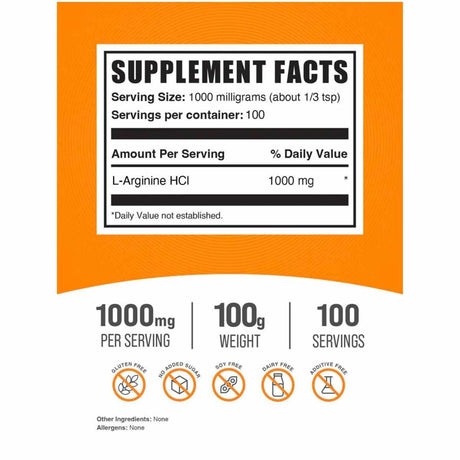 ¡Descubre la potencia de la L-Arginina HCl de Bulk Supplements! Este suplemento esencial ofrece un impulso de energía para tus actividades diarias y entrenamientos intensos. Beneficio clave: Aumento de la resistencia física.