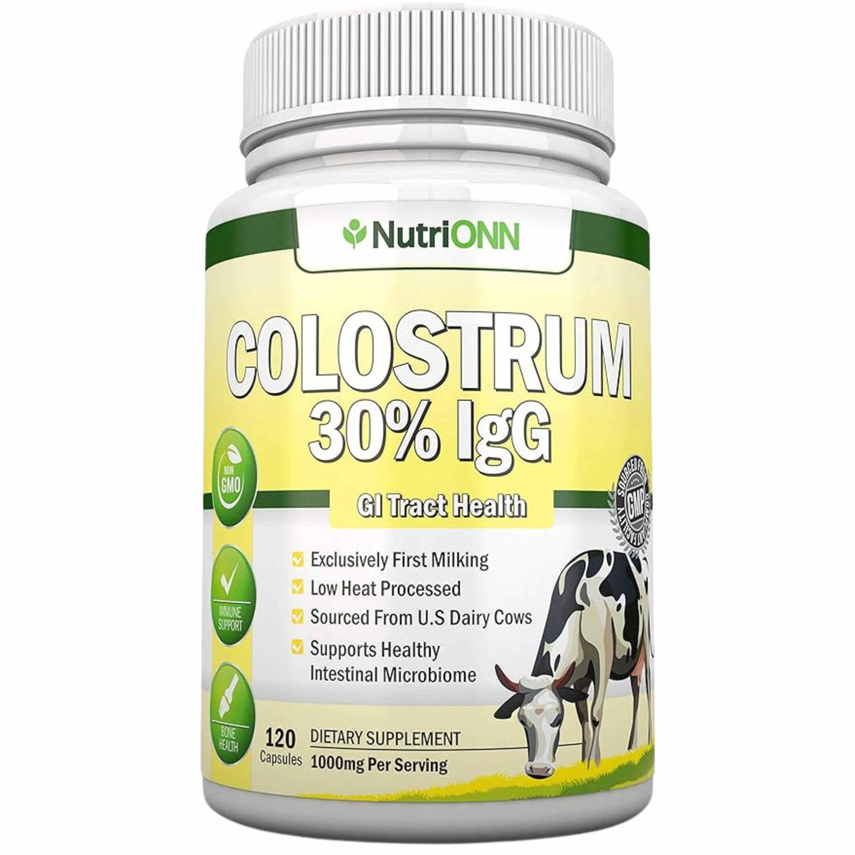 Descubre la potencia del Calostro en sus 1000mg y 120 cápsulas: refuerza tu sistema inmunológico y mejora tu bienestar diario