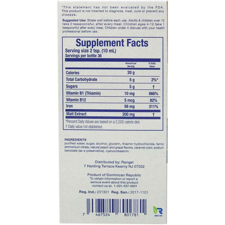 Cerebrina Rangel Jarabe de Suplemento Mineral y Vitamínico - 360 ml - Haz Tu Pedido