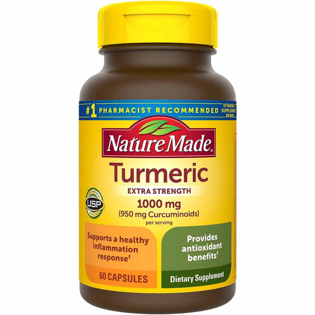 60 Cápsulas de Cúrcuma Extra Fuerte: Potencia tu salud y bienestar con este poderoso suplemento antioxidante.