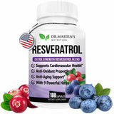Dr. Martin's Nutrition resveratrol - Antioxidante Natural - 180 Cápsulas - 90 Porciones - Haz Tu Pedido