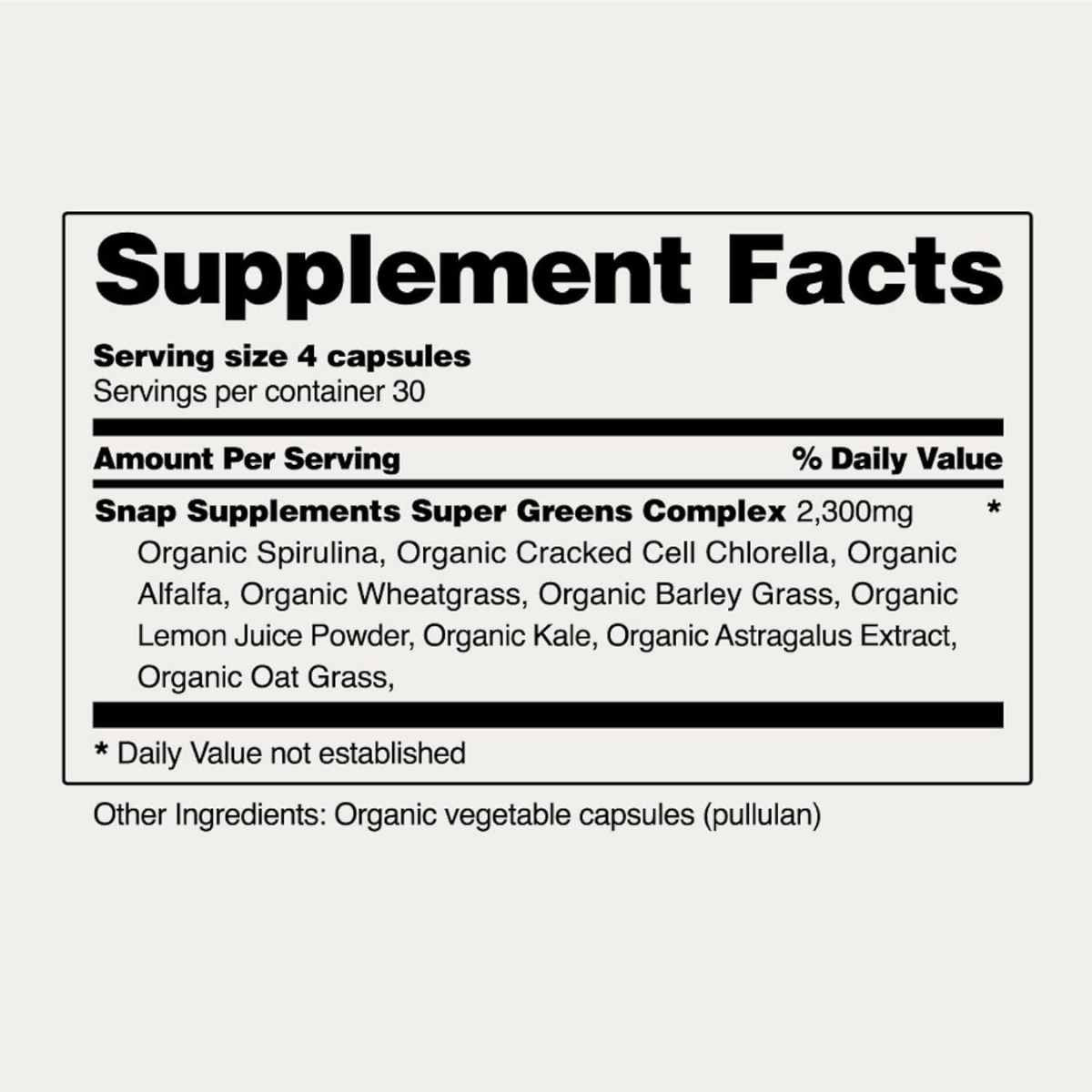 Snap Supplements Espirulina con Clorela - 120 Cápsulas