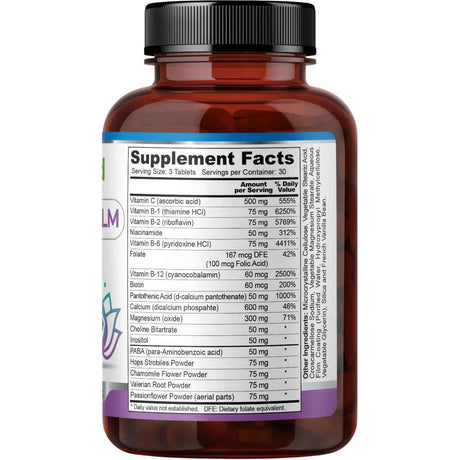 Fineland Quantum Calm - 90 Tabletas - Tabla Nutricional - Haz Tu Pedido