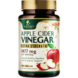 Frasco de suplemento Nature's Nutrition Vinagre de Sidra de Manzana 1877 mg 60 cápsulas