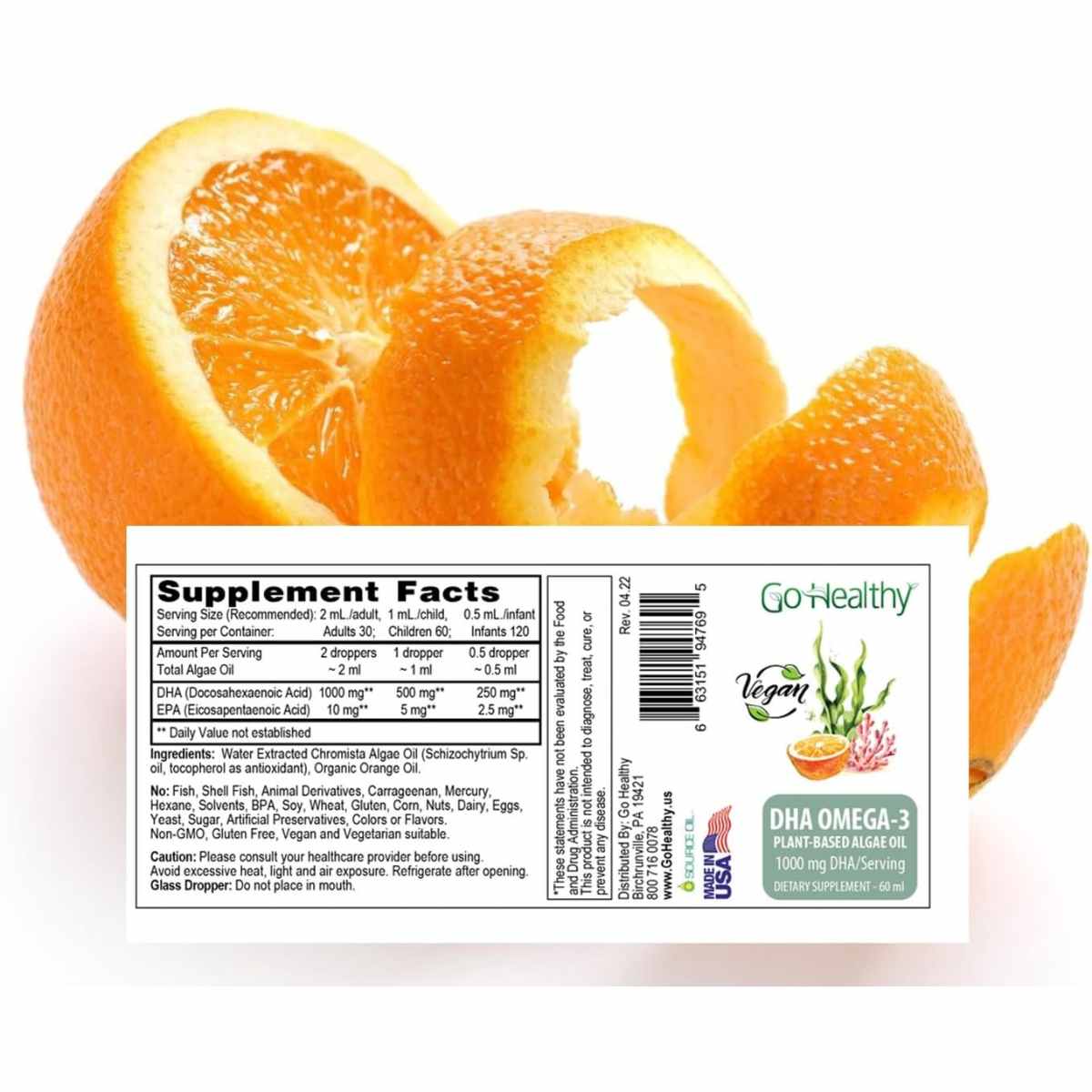 Descubre el DHA Omega-3 de Go Healthy Natural, enriquecido con un delicioso sabor a naranja para una experiencia de suplementación placentera. Este producto ofrece los beneficios esenciales del DHA Omega-3, clave para el desarrollo cerebral y la salud cardiovascular. Aprovecha esta fórmula de calidad para cuidar tu bienestar de manera natural y efectiva.