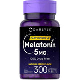 Carlyle Melatonina 5 - Sabor Bayas - 300 Tabletas de disolución rápida - Haz Tu Pedido