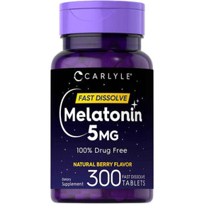 Carlyle Melatonina 5 - Sabor Bayas - 300 Tabletas de disolución rápida - Haz Tu Pedido