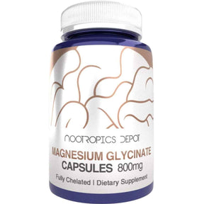 Nootropics Depot Glicinato de Magnesio 800 mg - 180 Cápsulas - Haz Tu Pedido