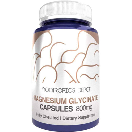 Nootropics Depot Glicinato de Magnesio 800 mg - 180 Cápsulas - Haz Tu Pedido