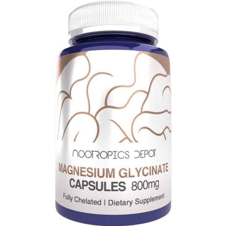 Nootropics Depot Glicinato de Magnesio 800 mg - 360 Cápsulas - Haz Tu Pedido