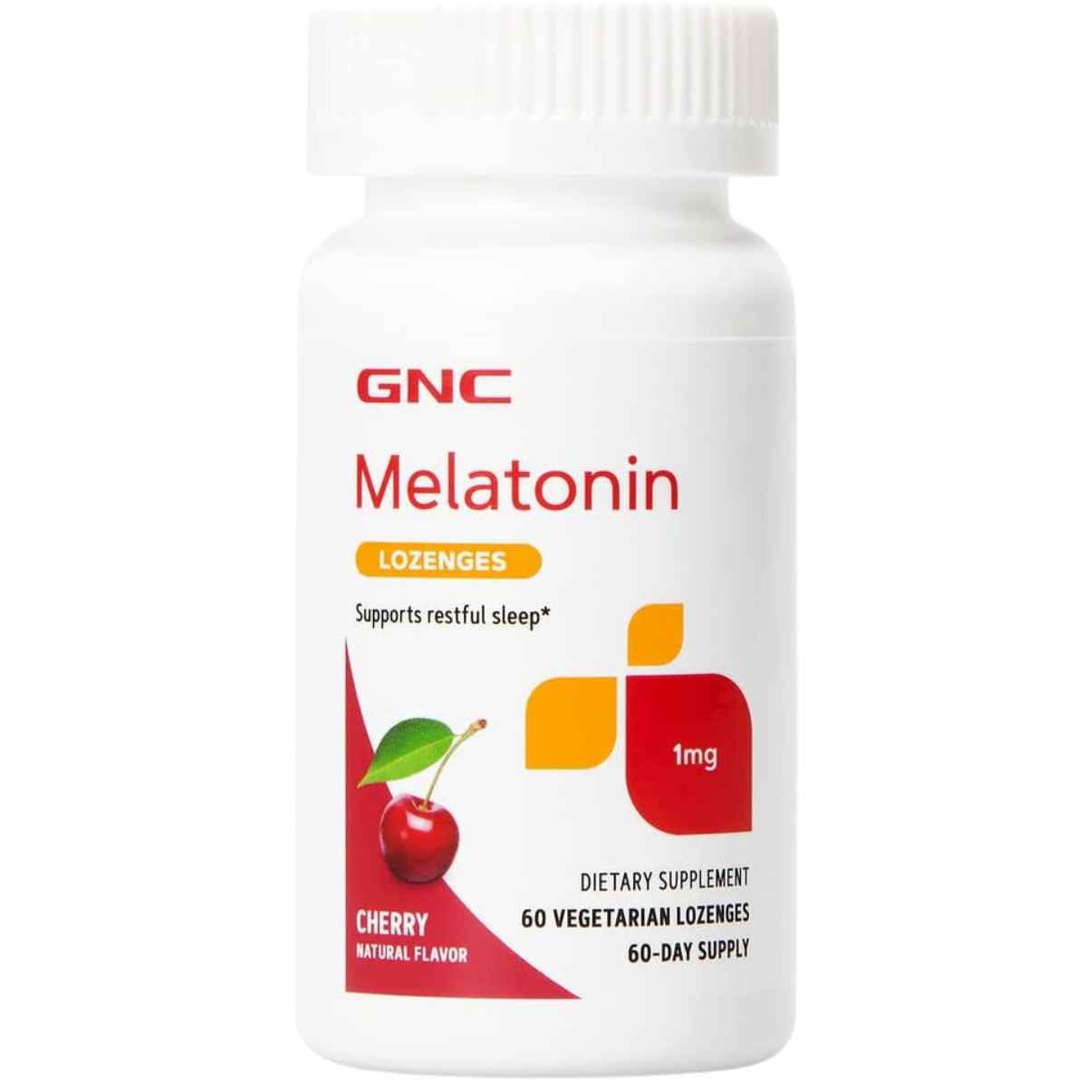 GNC Melatonina 1 mg - Sabor Cereza - 60 Pastillas Vegatarianas - Haz Tu Pedido