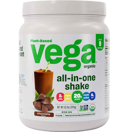 Vega Proteína Vegetal Todo en Uno- Sabor Chocolate - 375 g - Haz Tu Pedido