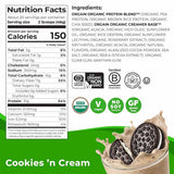 Orgain Proteína Orgánica 21 g - Sabor Galletas y Crema - 920 g - Tabla Nutricional - Haz Tu Pedido