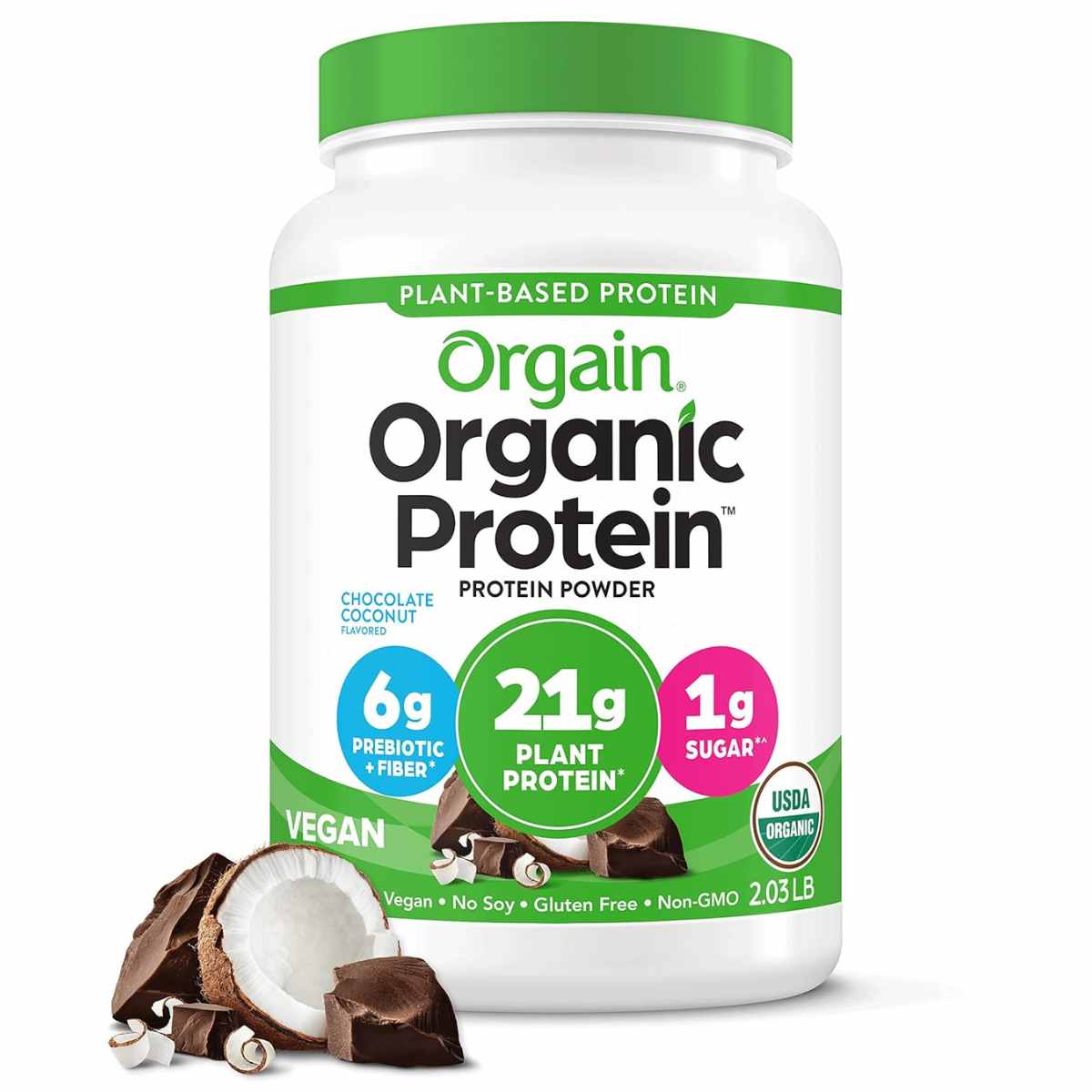 Orgain Proteína Orgánica 21 g - Sabor Coco y Chocolate - 920 g - Haz Tu Pedido