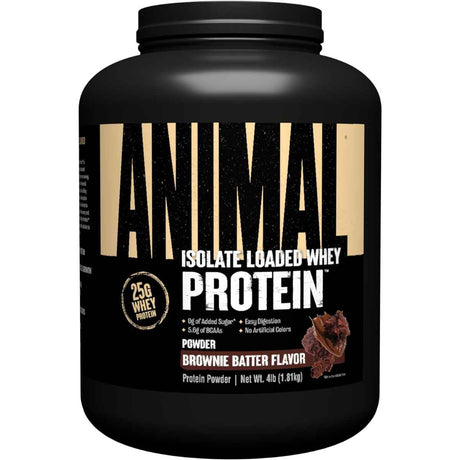 Animal Proteína de Suero de Leche Aislada 25 g - Sabor Masa De Brownie - 4 polvo - Haz Tu Pedido